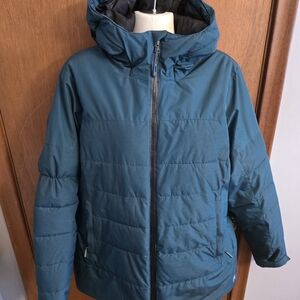 Teal Hooded Puffer Jacket